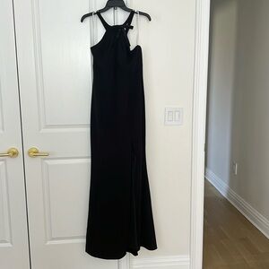Marchesa Notte Black Halterneck Dress